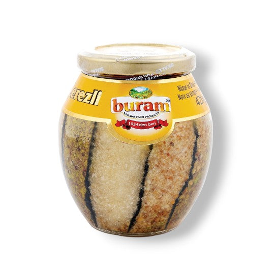 Buram mézszirupban -pisztácia,kókusz,dió-  420g